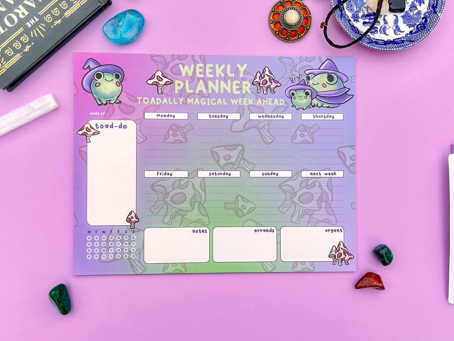 Frog Witch Stationery Gift Set – Hoakus Croakus Deluxe Planner & Sticker Bundle