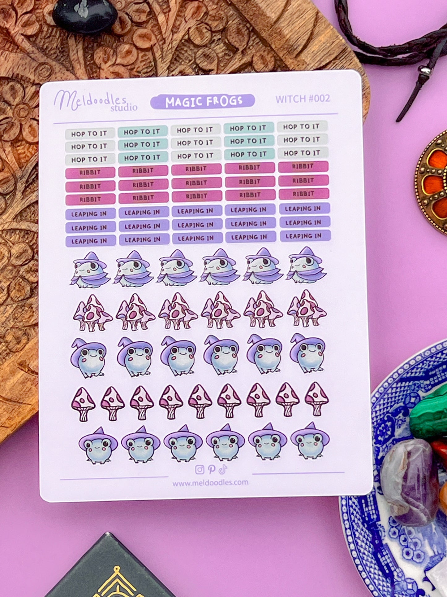 Frog Witch Stationery Gift Set – Hoakus Croakus Deluxe Planner & Sticker Bundle