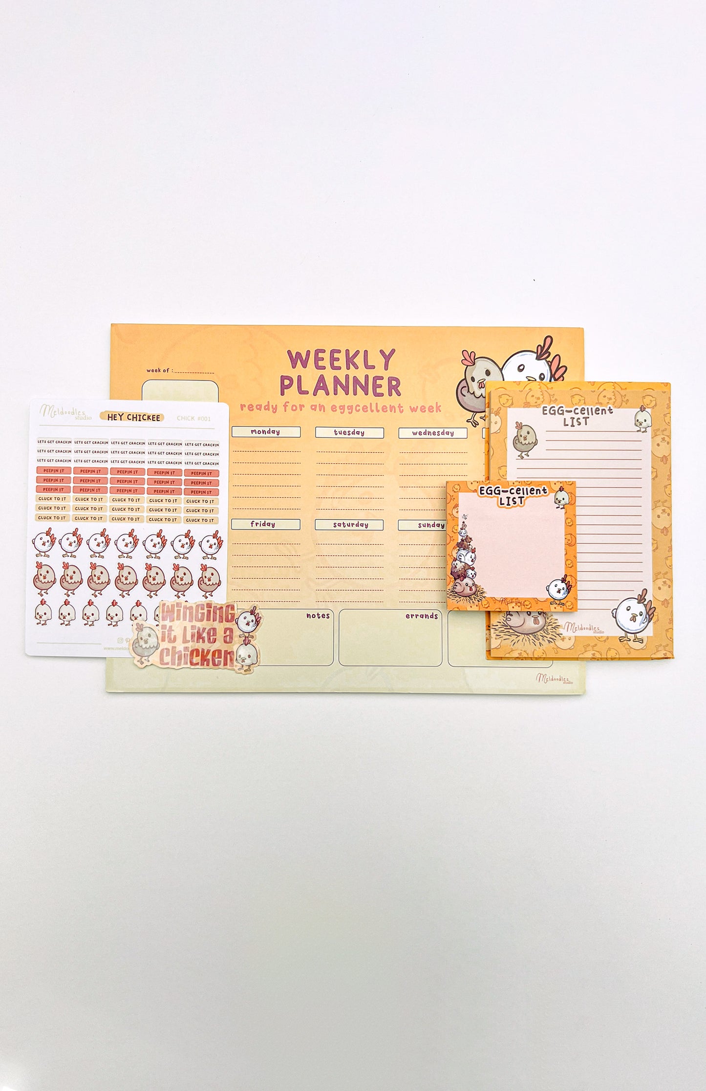 Chicken Stationery Gift Set – Deluxe Planner & Sticker Bundle