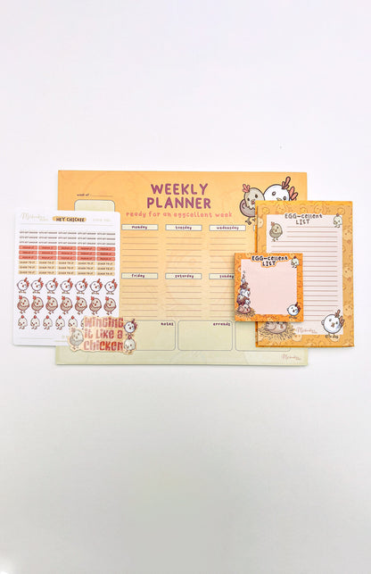 Chicken Stationery Gift Set – Deluxe Planner & Sticker Bundle