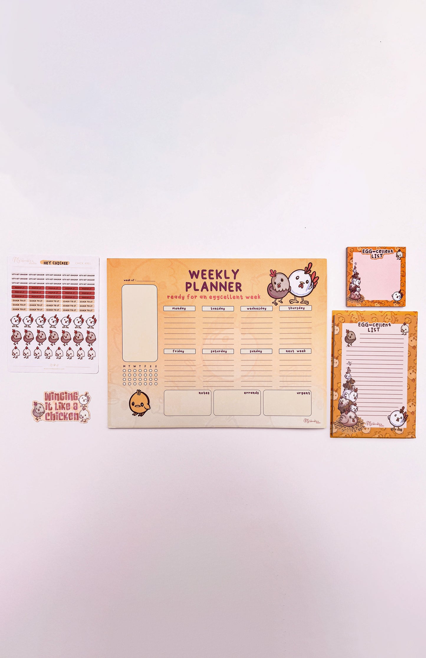 Chicken Stationery Gift Set – Deluxe Planner & Sticker Bundle