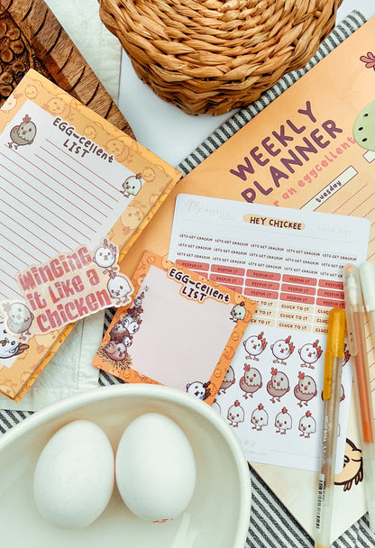 Chicken Stationery Gift Set – Deluxe Planner & Sticker Bundle