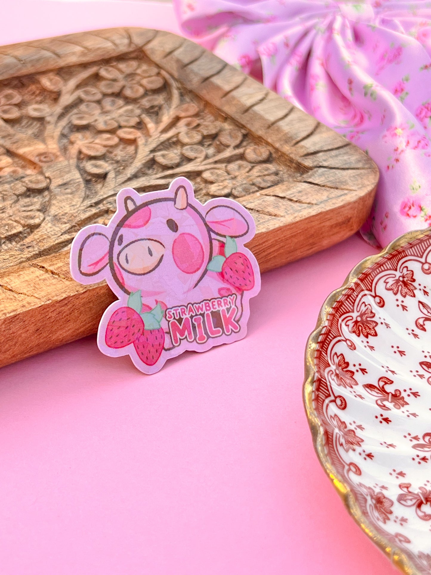 Strawberry Milk Cow Stationery Gift Set – Deluxe Planner & Sticker Bundle