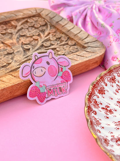 Strawberry Milk Cow Stationery Gift Set – Deluxe Planner & Sticker Bundle