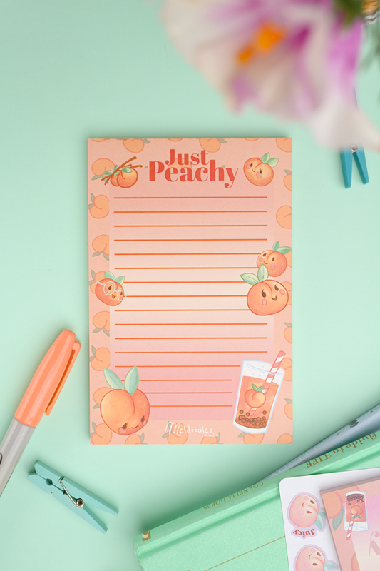 Just Peachy Notepad By Meldoodles