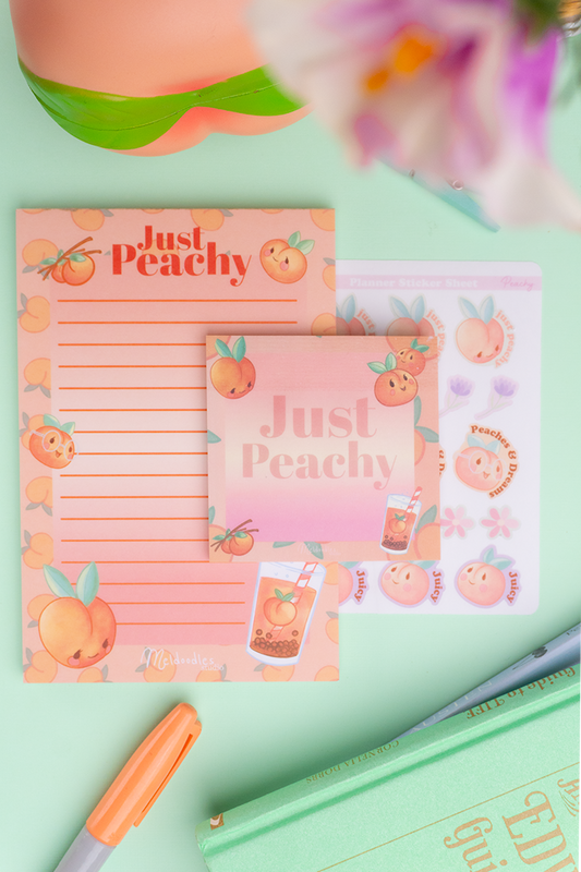 Just Peachy Stationery Gift Set – Mini Planner Bundle