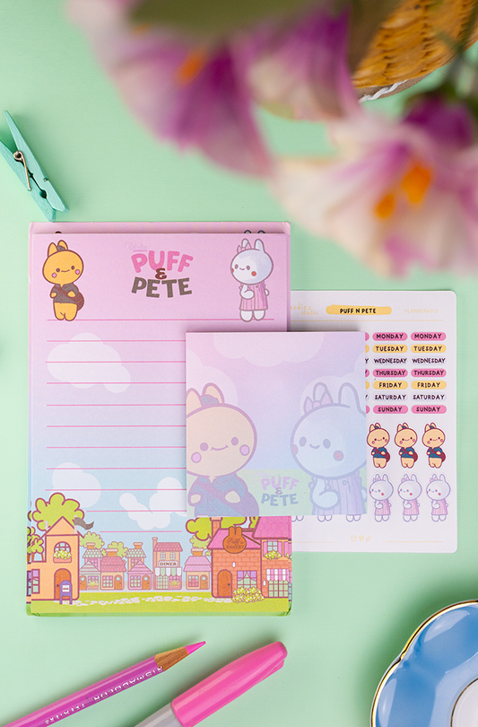 Puff & Pete Stationery Gift Set - Mini Planner Bundle