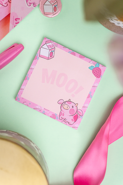 Strawberry Milk Cow Stationery Gift Set – Mini Planner Bundle