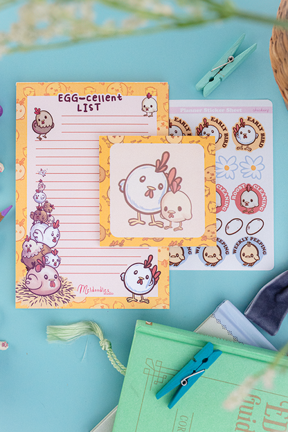 Chicken Stationery Gift Set – Mini Planner Bundle