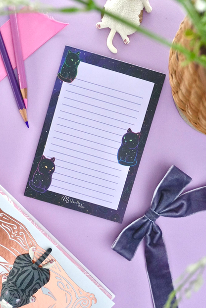 Cosmic Kitty Notepad By Meldoodles