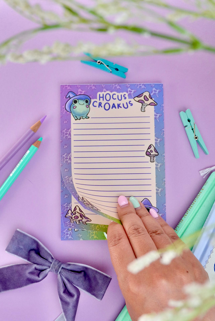 Hocus Croakus Frog Witch Stationery Gift Set - Mini Planner Bundle