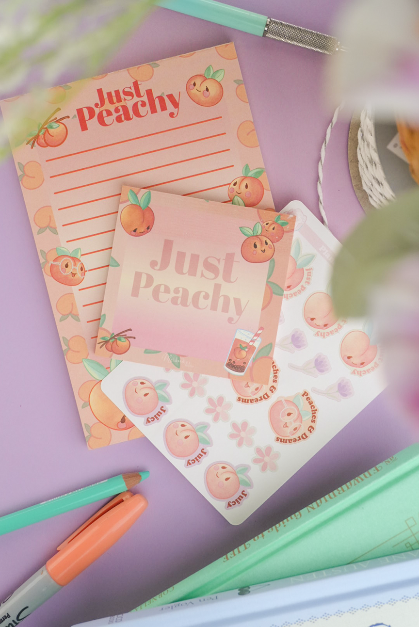 Just Peachy Stationery Gift Set – Mini Planner Bundle