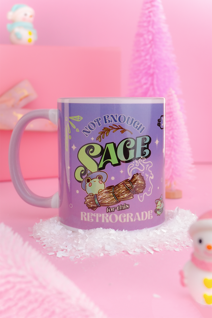Not Enough Sage for This Retrograde Mug – Cute Frog Witch Coffee Cup