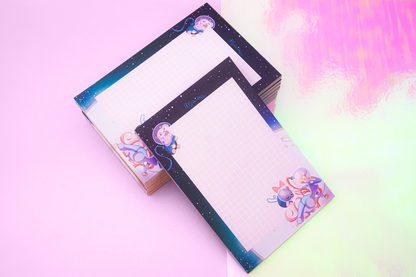 Space Peachy Notepad By Meldoodles
