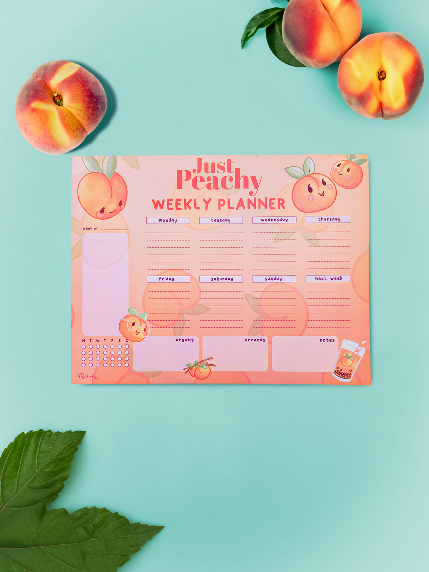 Just Peachy Weekly Planner by Meldoodles