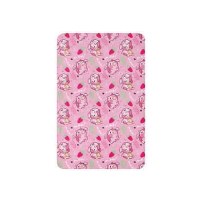 Strawberry MIlk Cow Sherpa blanket