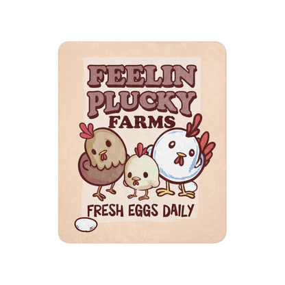 Feelin Plucky Farm Throw Blanket