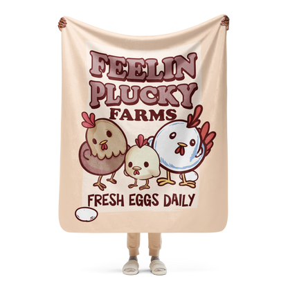 Feelin Plucky Farm Throw Blanket