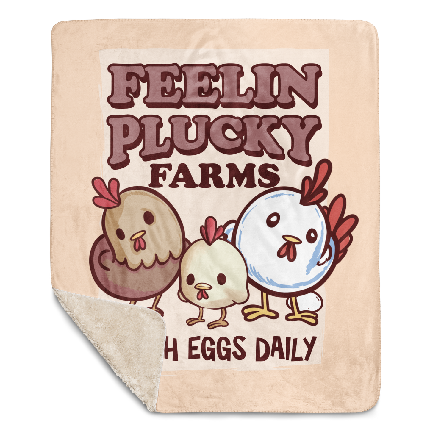Feelin Plucky Farm Throw Blanket