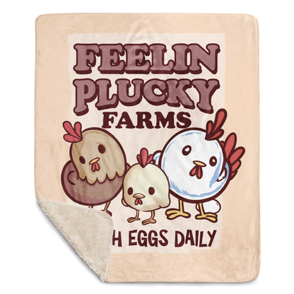 Feelin Plucky Farm Throw Blanket