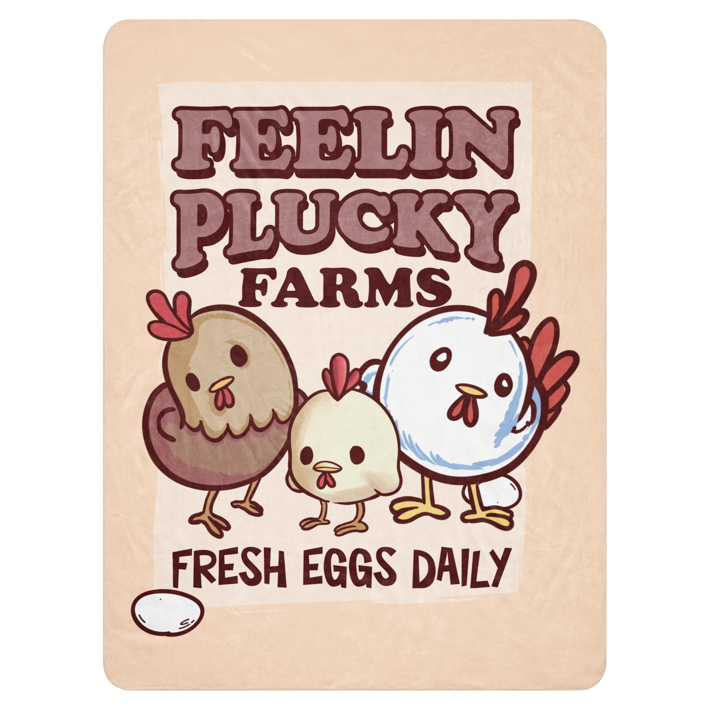 Feelin Plucky Farm Throw Blanket