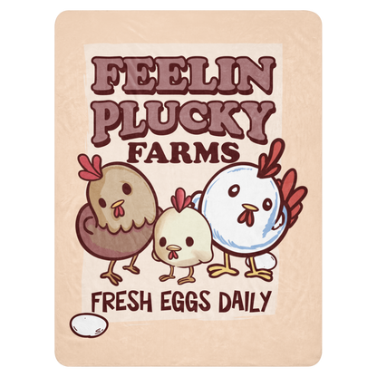 Feelin Plucky Farm Throw Blanket