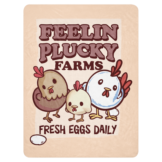 Feelin Plucky Farm Throw Blanket