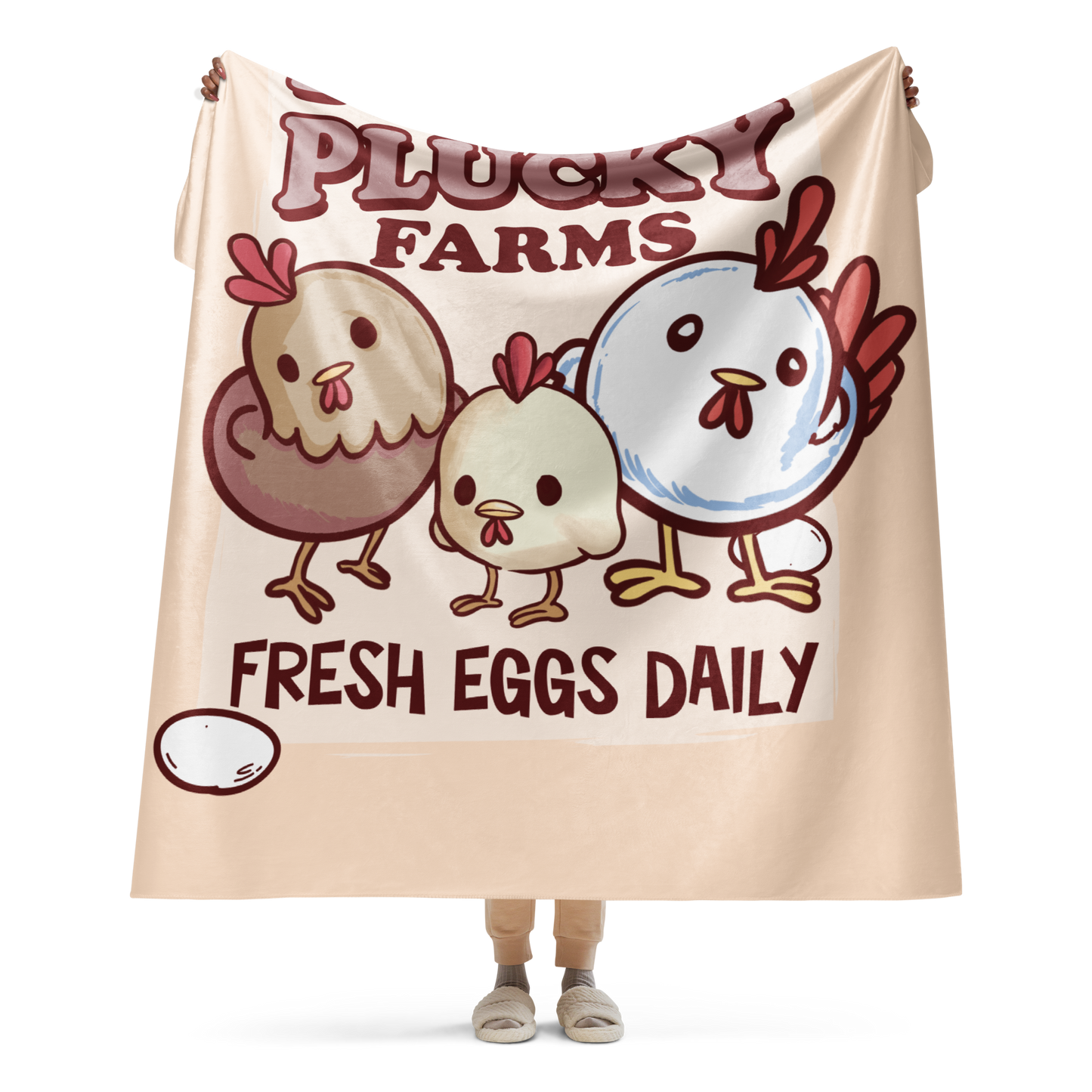 Feelin Plucky Farm Throw Blanket