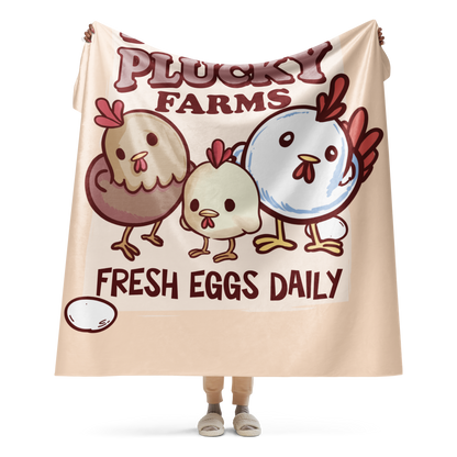Feelin Plucky Farm Throw Blanket