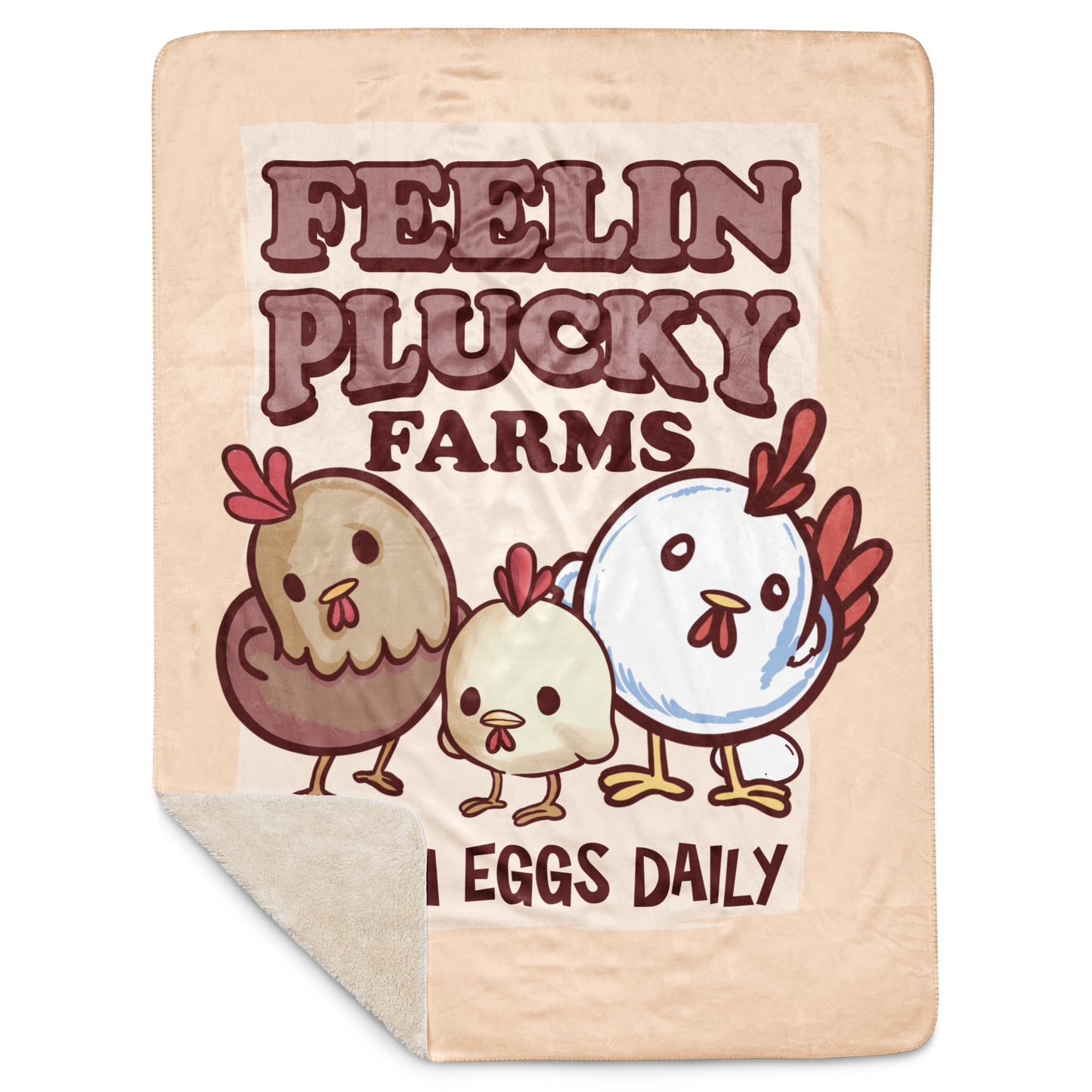 Feelin Plucky Farm Throw Blanket